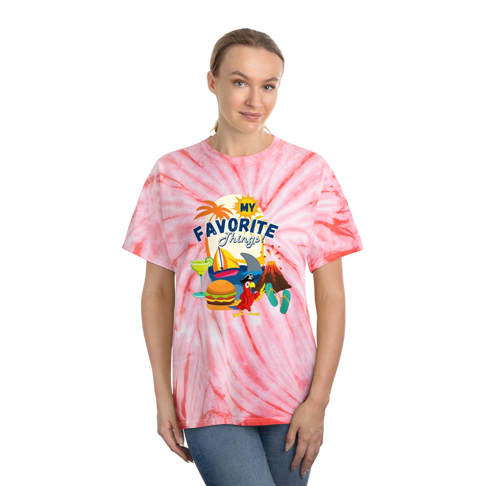 Adult Unisex My Favorite Things Graphic Tie-Dye Tee