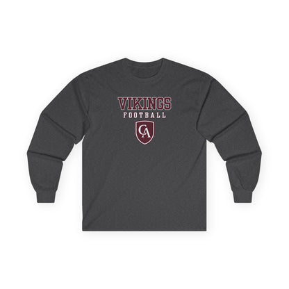Adult Unisex Columbus Academy Vikings Football Graphic Gildan Long Sleeve Tee