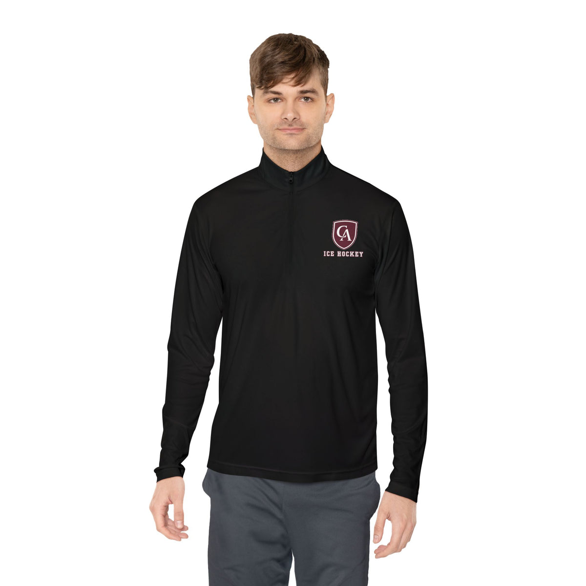 Adult Unisex Columbus Academy Ice Hockey Logo Sport-Tek Quarter Zip Pullover
