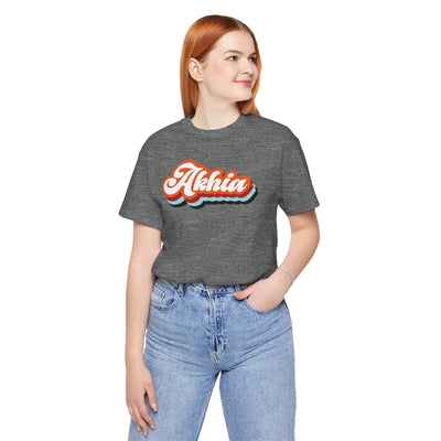 Adult Unisex Retro Graphic Short Sleeve Soft Tee - Akhia