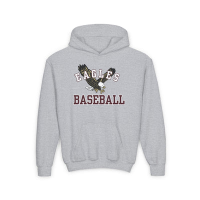 Youth Flying Baseball Eagle Graphic Hoodie