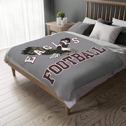 Flying Football Eagle Super Soft Velveteen Microfiber Blanket (Two-sided print)