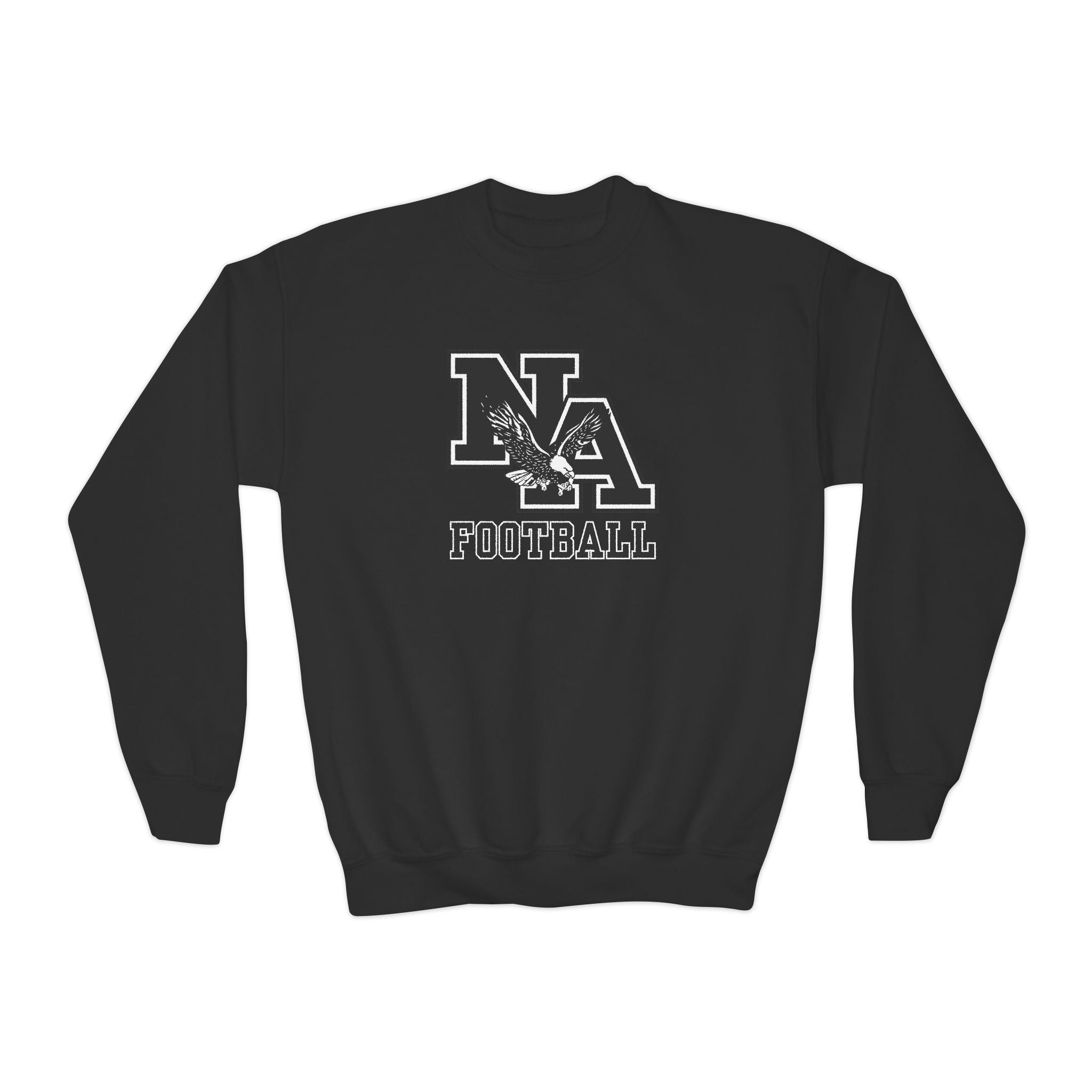 Youth Classic Logo Black Football Graphic Sweatshirt