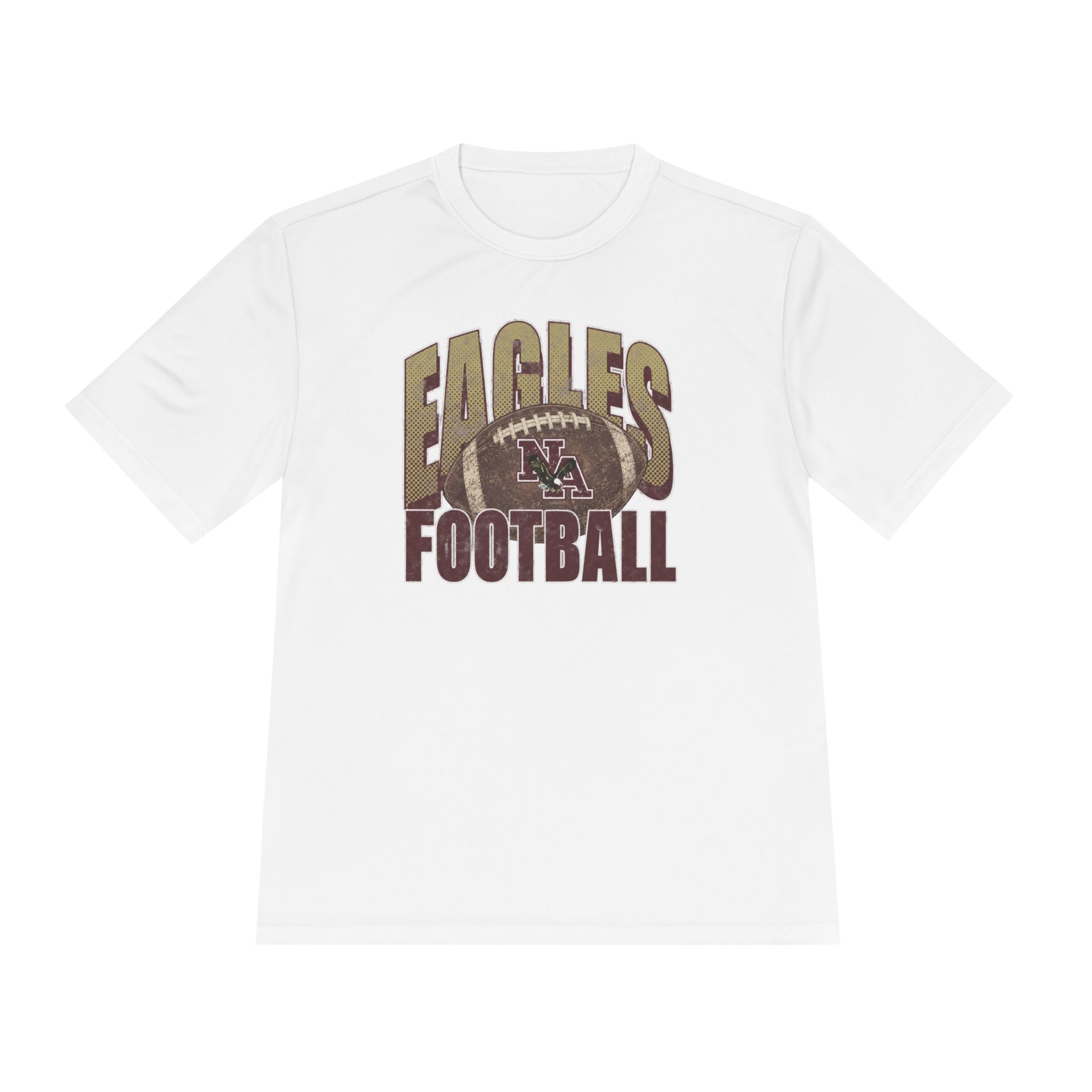 Adult Unisex New Albany First-Down Distressed Football Graphic Sport-Tek Competitor Performance Tee
