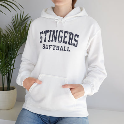 Adult Unisex Stingers Softball Vintage Distressed Graphic Hoodie