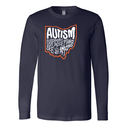 Adult Unisex "Autism See The Amazing" Bridgeway Graphic Long Sleeve Tee