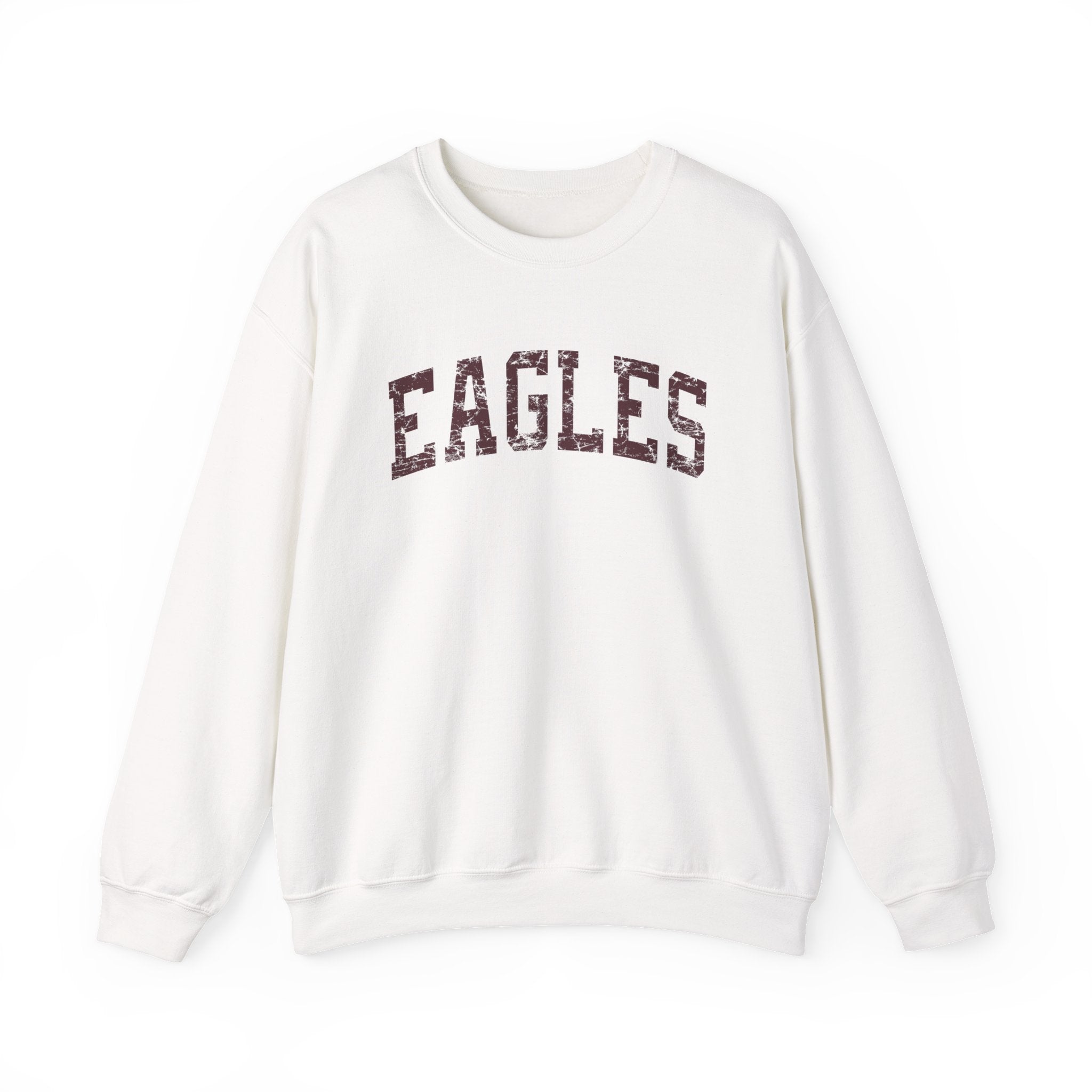 Adult Unisex Distressed Maroon Eagles Graphic Sweatshirt