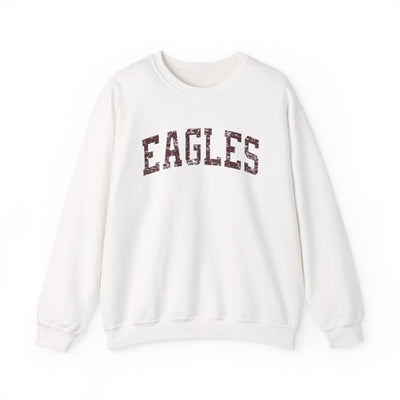 Adult Unisex Distressed Maroon Eagles Graphic Sweatshirt