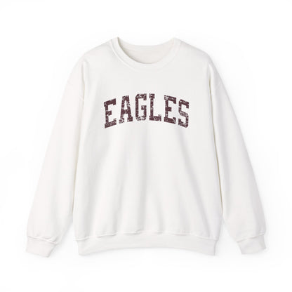 Adult Unisex Distressed Maroon Eagles Graphic Sweatshirt