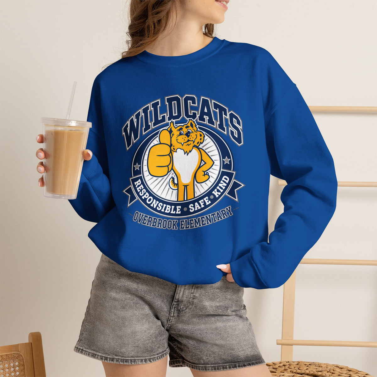 Adult Unisex Overbrook Elementary Wildcat Way Graphic Sweatshirt