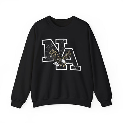 Adult Unisex Black Vintage Distressed Logo Graphic Sweatshirt