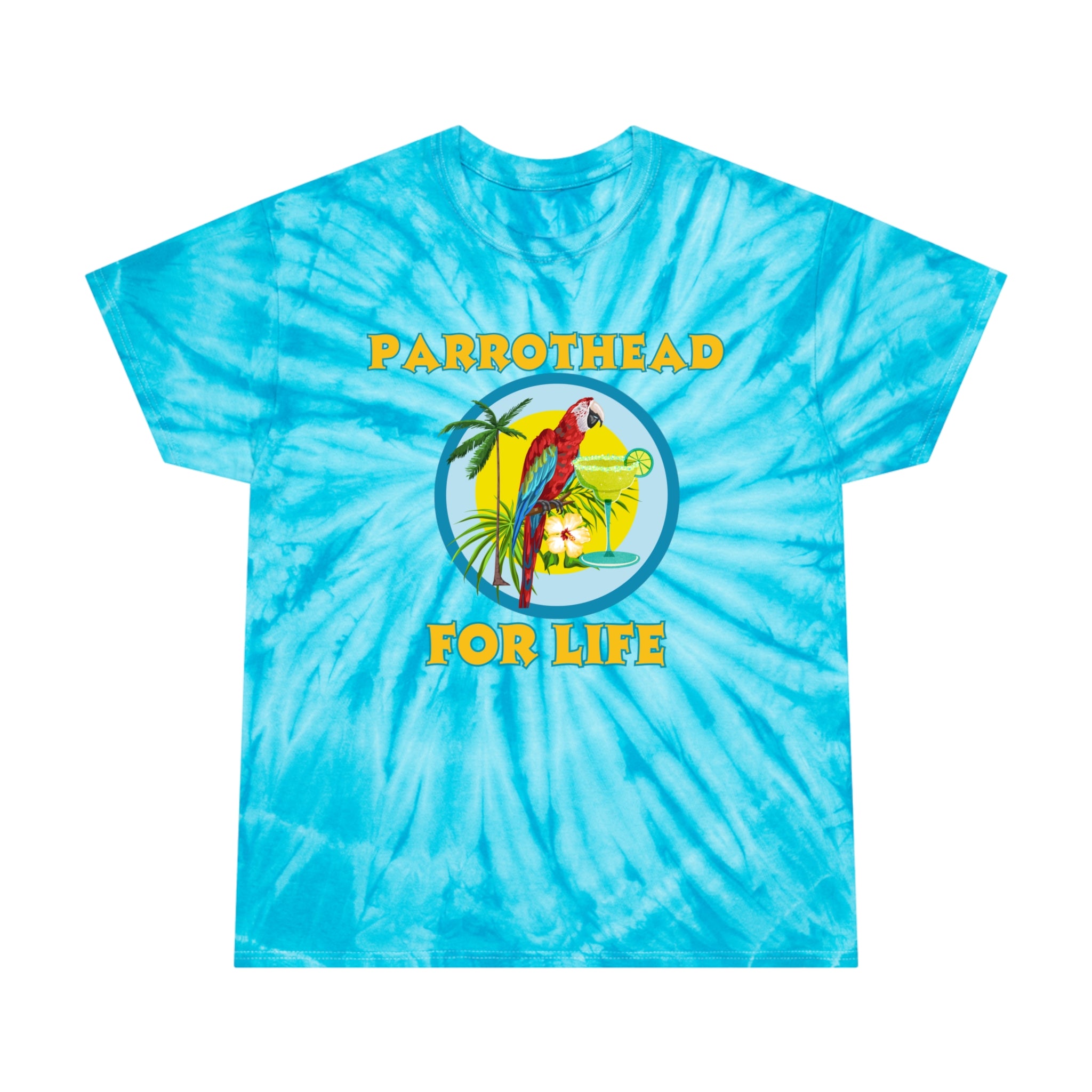 Adult Unisex Parrothead For Life Tie Dye Graphic Tee