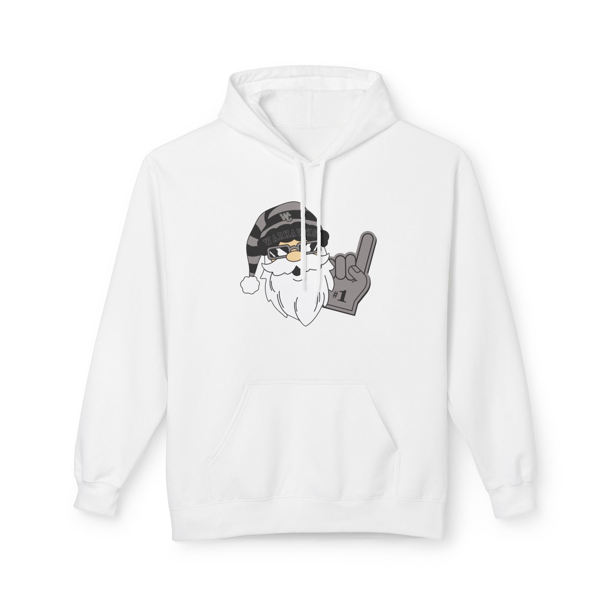 Adult Unisex Westerville Central Spirited Santa Graphic Soft Style Hoodie