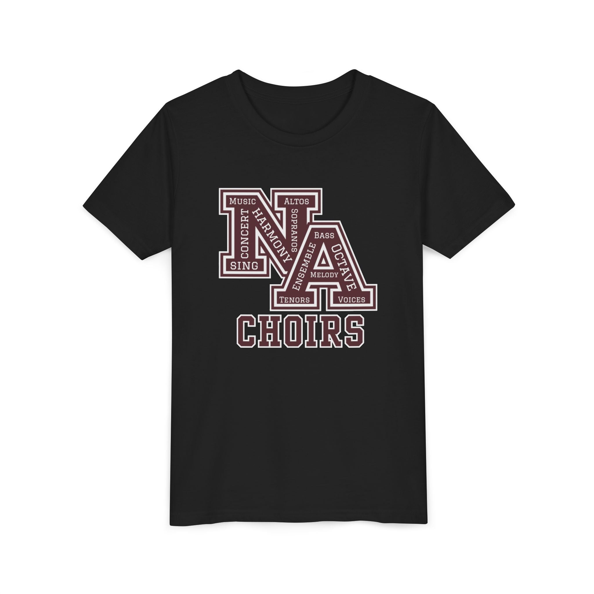 Youth Choirs Words NA Logo Graphic Short Sleeve Soft Tee