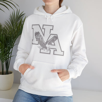 Adult Unisex White Muted Logo Graphic Hoodie