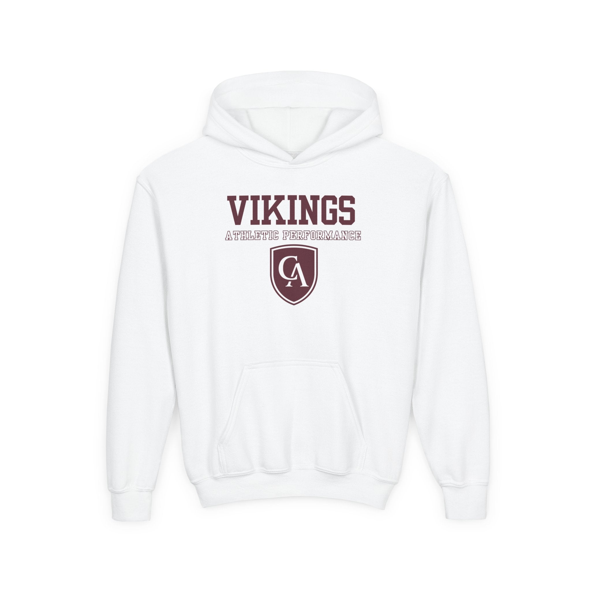 Youth Columbus Academy Vikings Athletic Performance Graphic Gildan Heavy Blend Hoodie