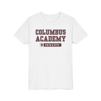 Youth Columbus Academy Swim & Dive Graphic Short Sleeve Bella + Canvas Soft Tee