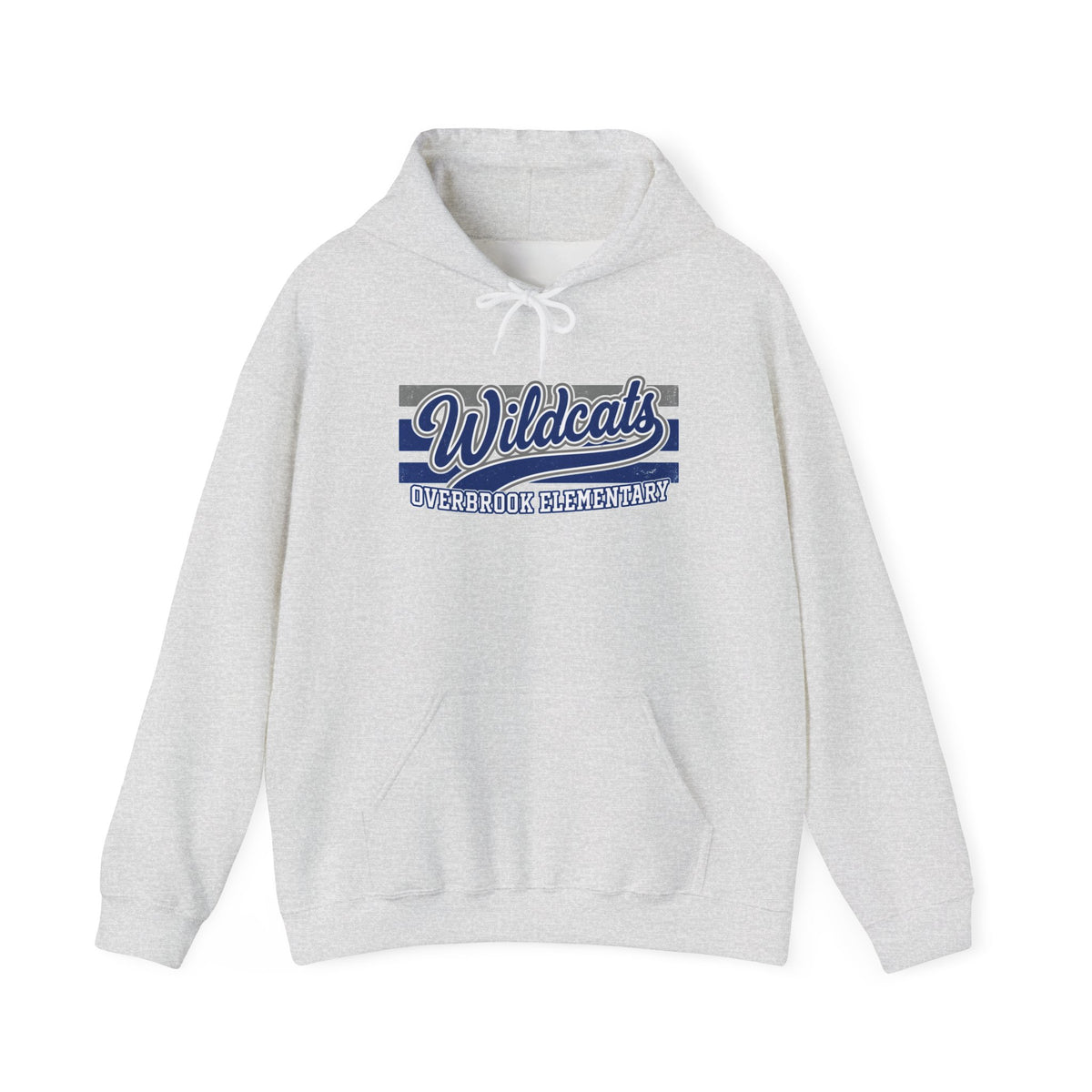 Adult Unisex Overbrook Elementary Wildcats Vintage Distressed Spirit Graphic Hoodie