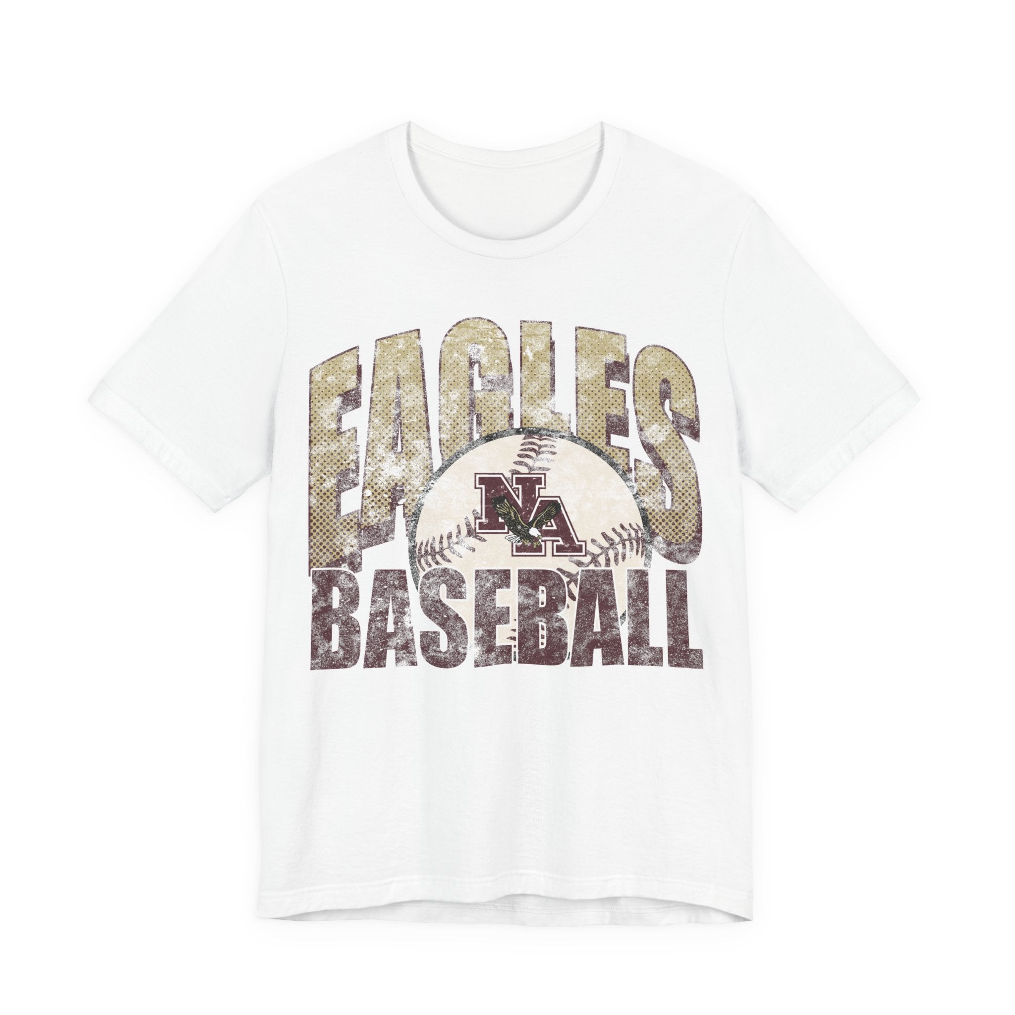 Adult Unisex New Albany Eagles Distressed Dugout Graphic Short Sleeve Soft Tee