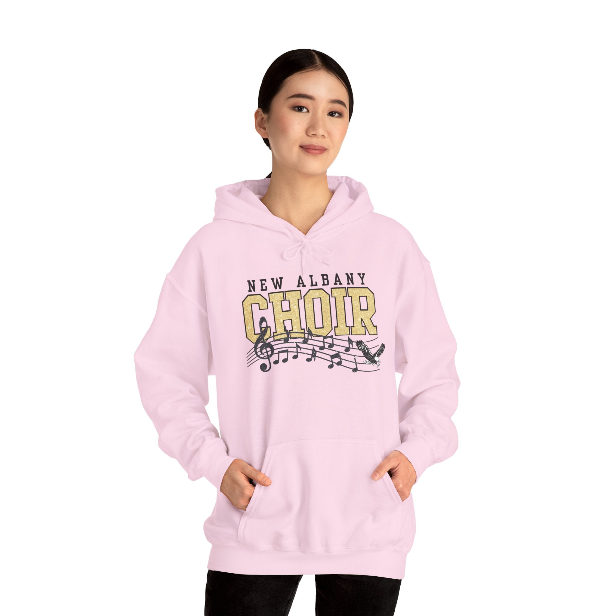 Adult New Albany Choir Digital Glitter Graphic Hoodie