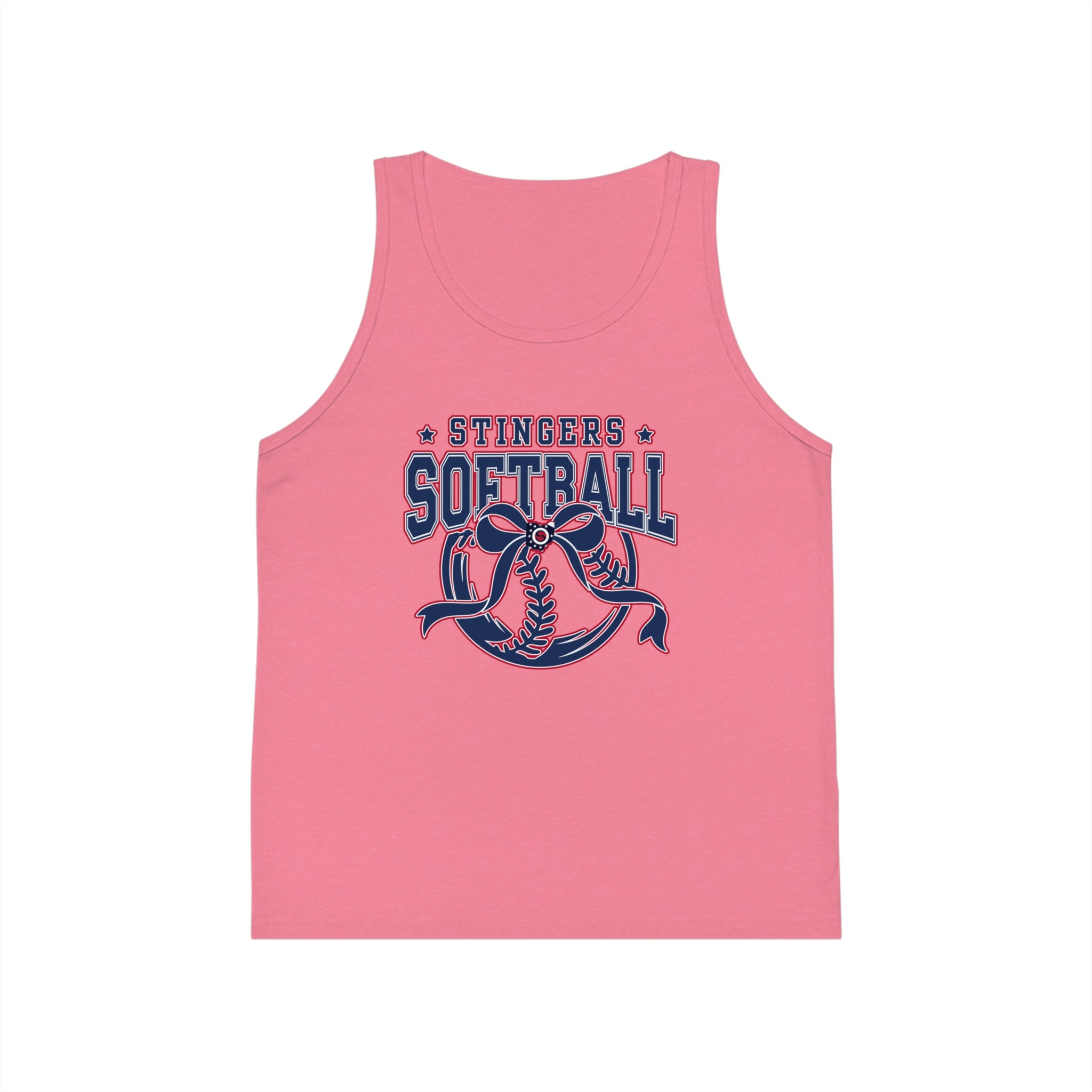 Youth Stingers Softball Spirit Bow Graphic Bella + Canvas Tank