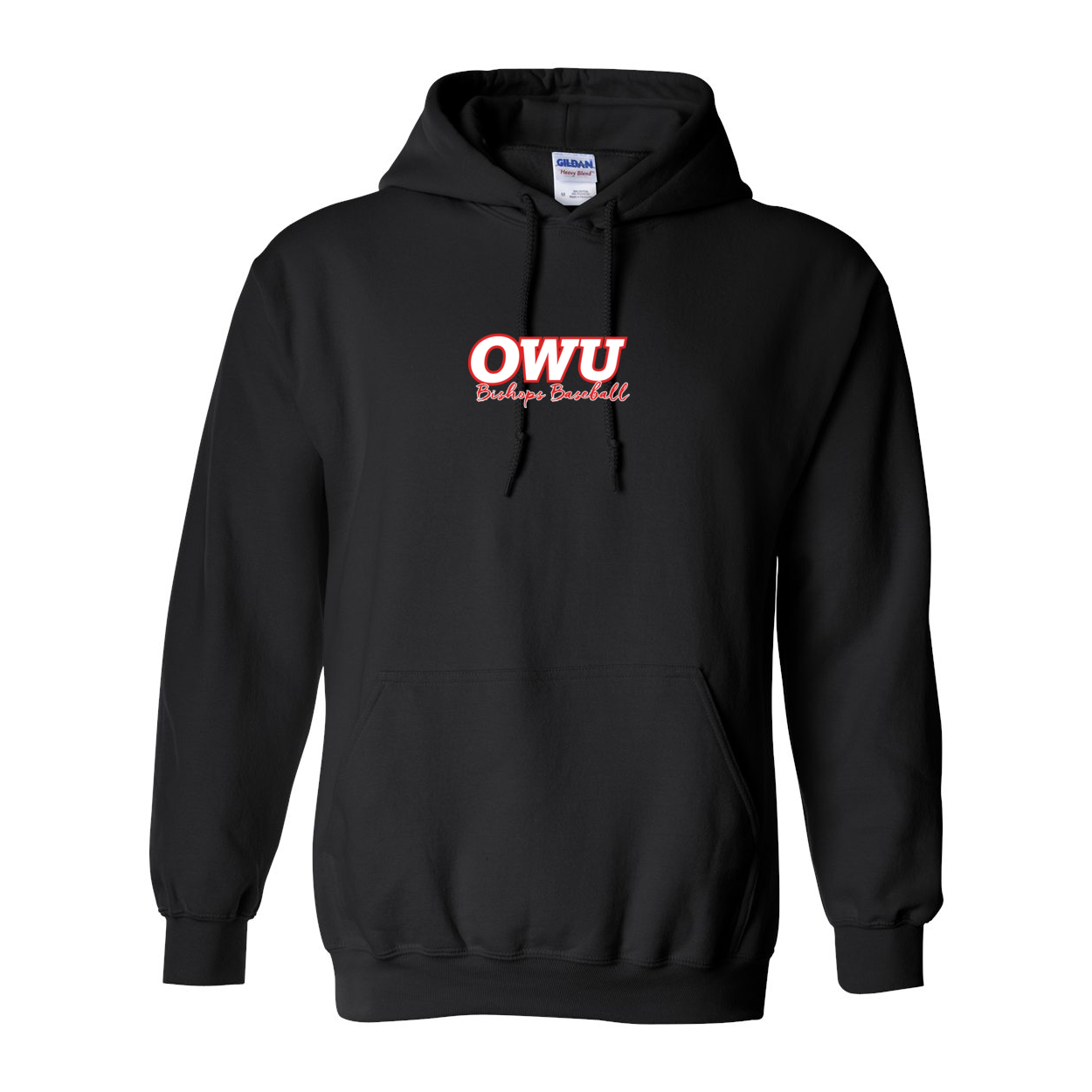 Adult Unisex OWU Script Bishops Baseball Graphic Hoodie - Ohio Wesleyan University