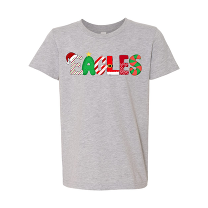 Youth Eagles Fun & Festive Holiday Graphic Short Sleeve Soft Tee