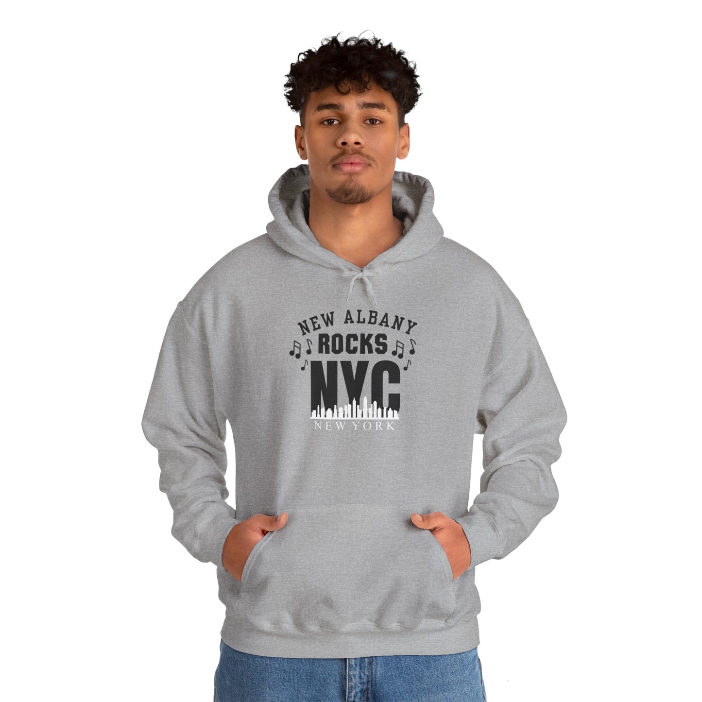 Adult Unisex Rock NYC Graphic Hoodie- New Albany Eagles