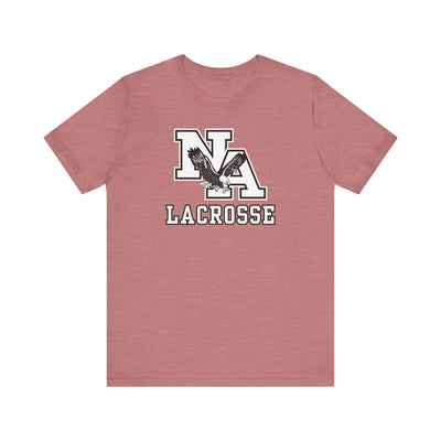 Adult Unisex Classic White Logo Lacrosse Graphic Short Sleeve Soft Tee