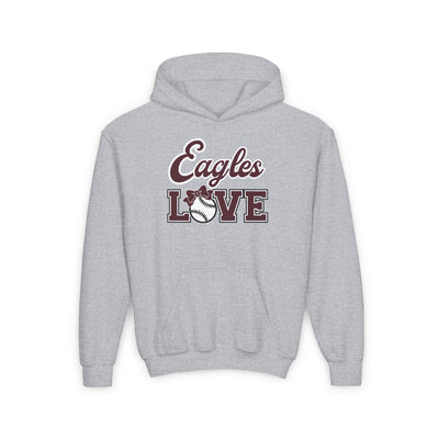 Youth Eagles Softball Love Graphic Hoodie