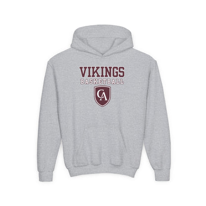 Youth Columbus Academy Vikings Basketball Graphic Gildan Heavy Blend Hoodie