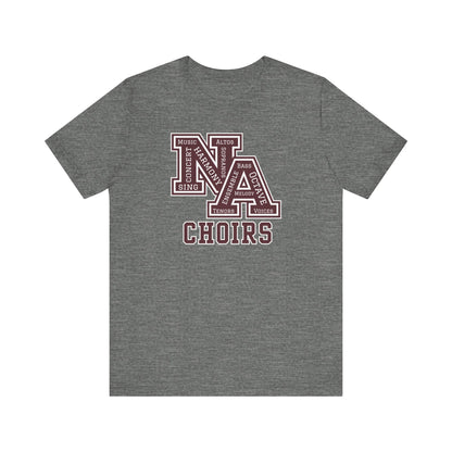 Adult Unisex Choirs Words NA Logo Graphic Short Sleeve Soft Tee