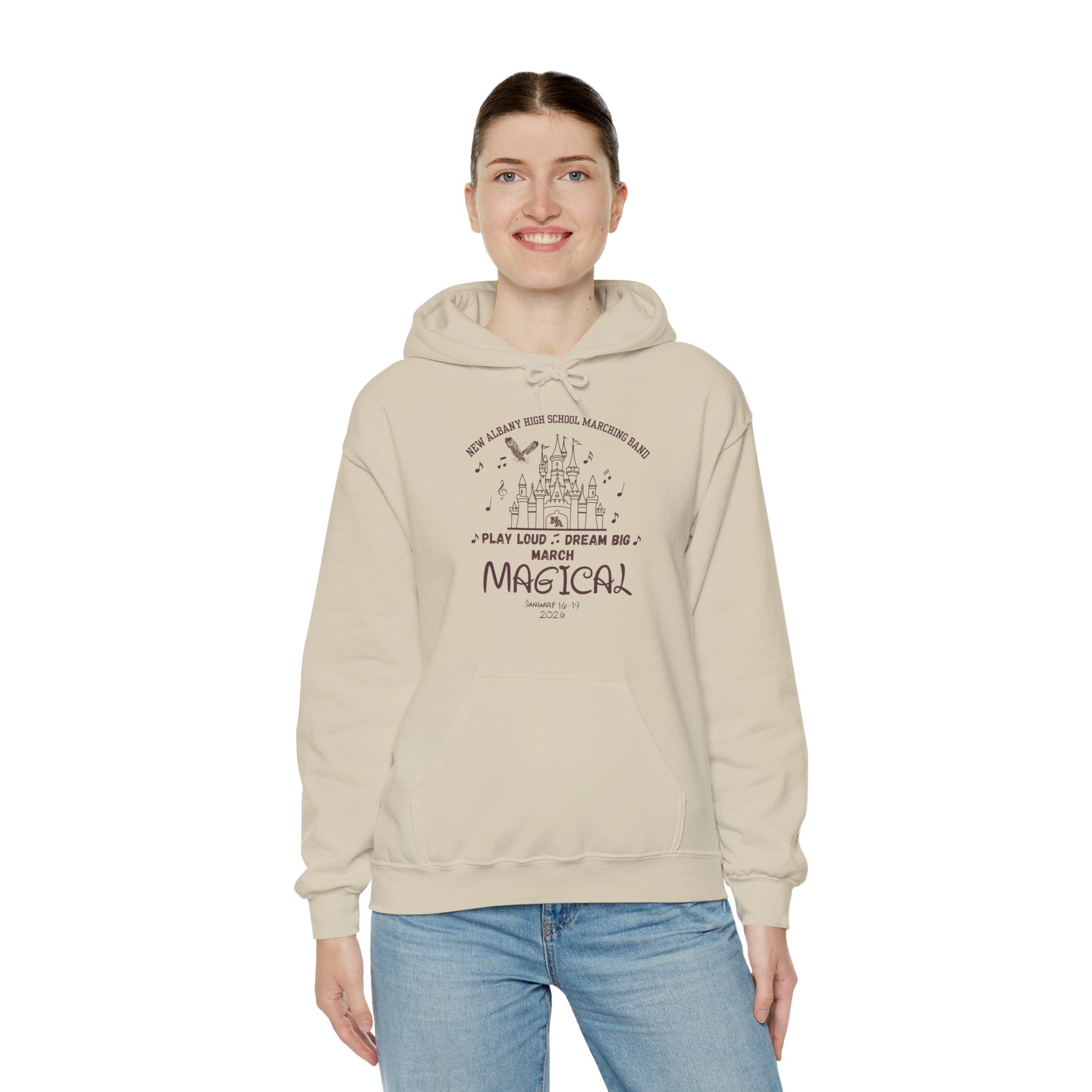 Adult Unisex NAHS Marching Band March Magical Graphic Hoodie