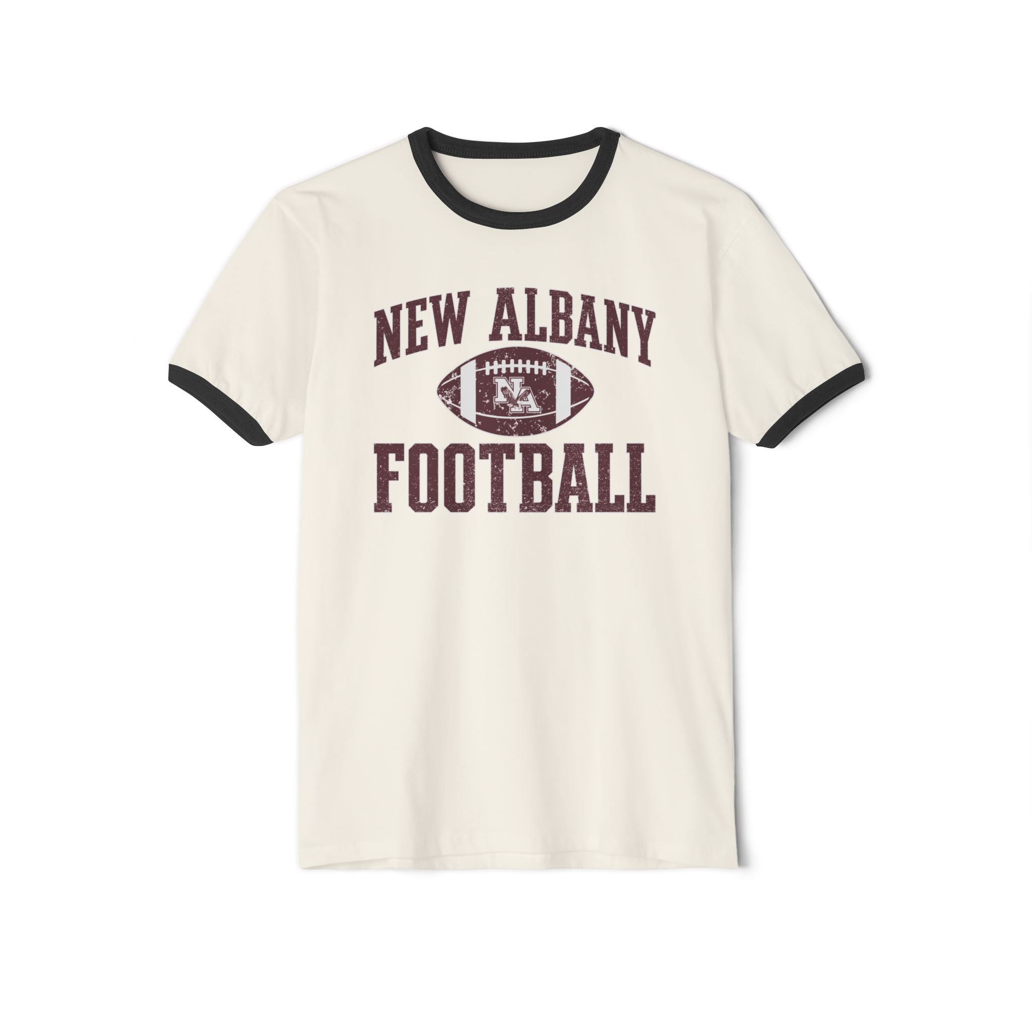 Adult Unisex New Albany Football Pride Graphic Short Sleeve Ringer Tee
