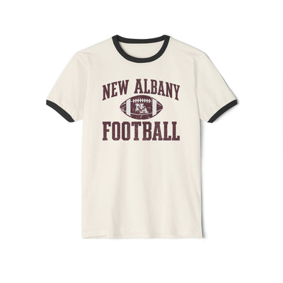Adult Unisex New Albany Football Pride Graphic Short Sleeve Ringer Tee