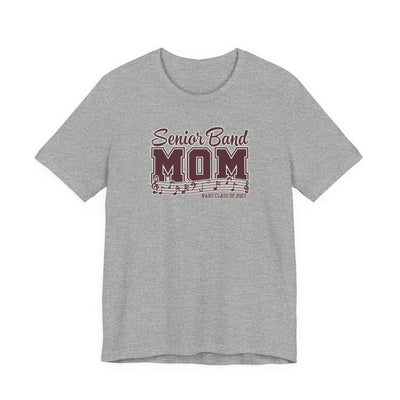 Adult Unisex New Albany 2027 Senior Band Mom Graphic Short Sleeve Bella + Canvas Soft Tee