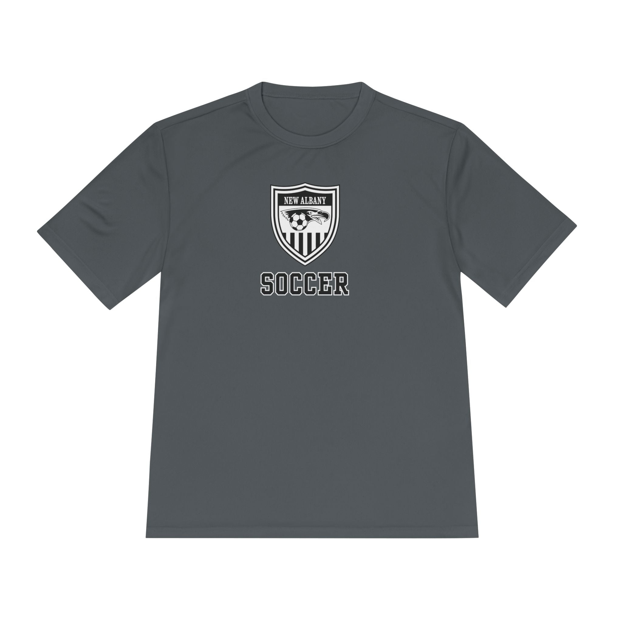 Adult Unisex New Albany Youth Soccer League Crest Graphic Sport-Tek Competitor Performance Tee