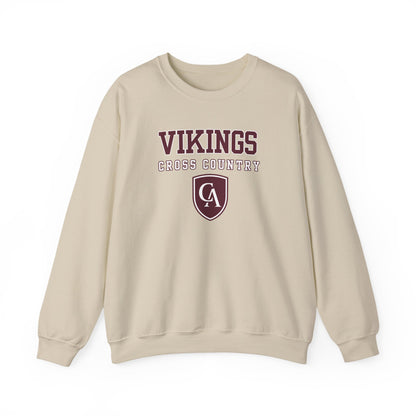 Adult Unisex Columbus Academy Vikings Cross Country Graphic Gildan Heavy Blend Sweatshirt