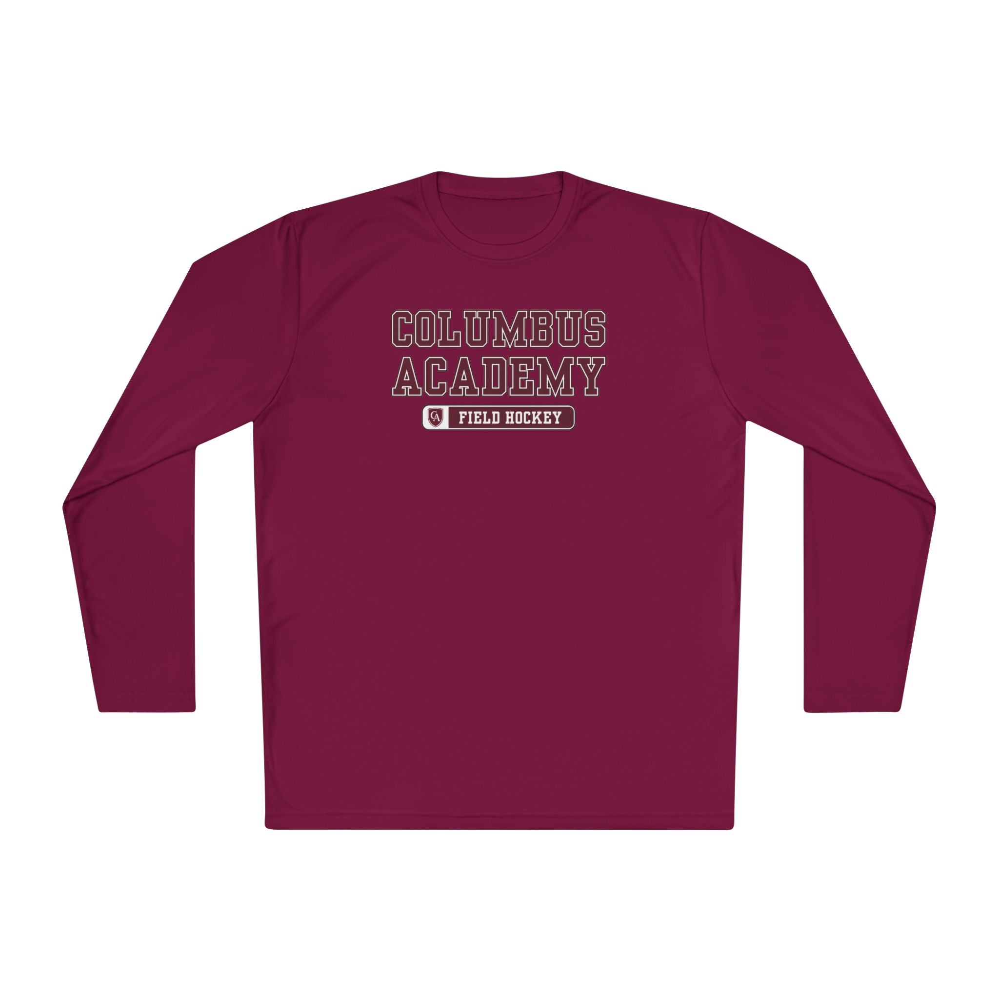 Adult Unisex Columbus Academy Field Hockey Graphic Sport-Tek Competitor Performance Long Sleeve Tee