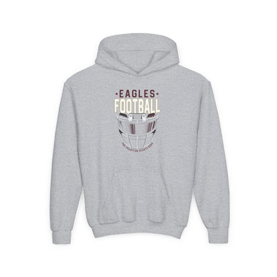 Youth Eagles White Hype Helmet Graphic Hoodie
