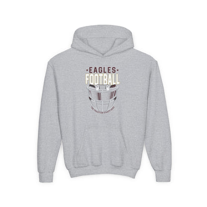 Youth Eagles White Hype Helmet Graphic Hoodie