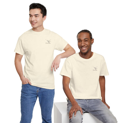 Adult Unisex Heavy Cotton Short Sleeve Tee - Black Jennings Logo