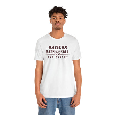 Adult Unisex New Albany Eagles Home Plate Pride Graphic Short Sleeve Soft Tee