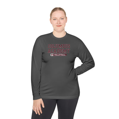 Adult Unisex Columbus Academy Volleyball Graphic Sport-Tek Competitor Performance Long Sleeve Tee