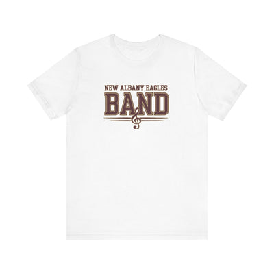 Adult Unisex New Albany Eagles Band Musical Note Graphic Short Sleeve Soft Tee