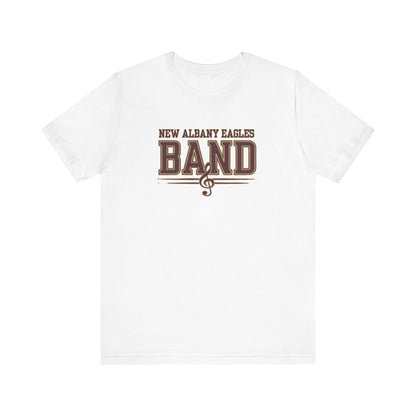 Adult Unisex New Albany Eagles Band Musical Note Graphic Short Sleeve Soft Tee