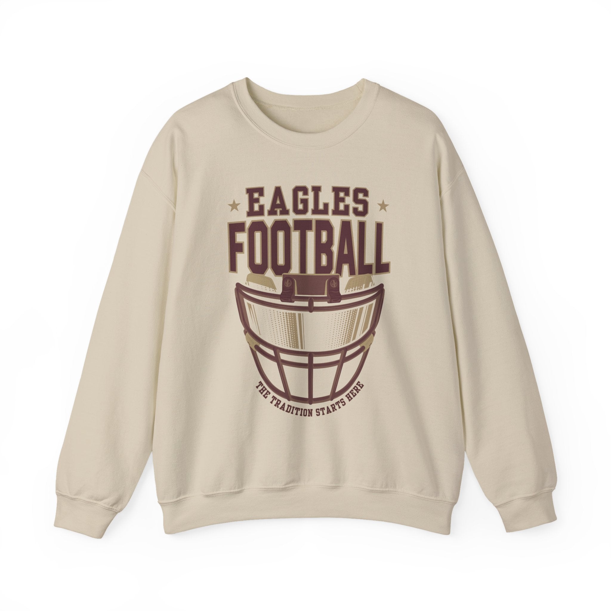 Adult Unisex Eagles Maroon Hype Helmet Graphic Sweatshirt