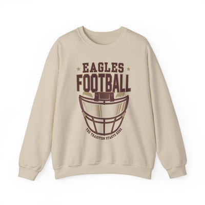 Adult Unisex Eagles Maroon Hype Helmet Graphic Sweatshirt