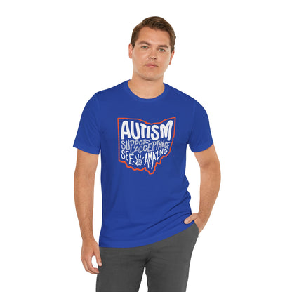 Adult Unisex Autism See The Amazing Graphic Short Sleeve Soft Tee - Bridgeway Academy