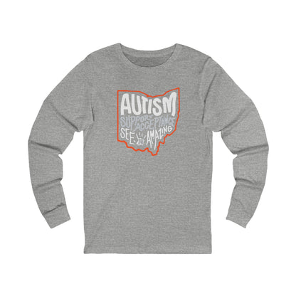 Adult Unisex Autism See The Amazing Graphic Long Sleeve Soft Tee
